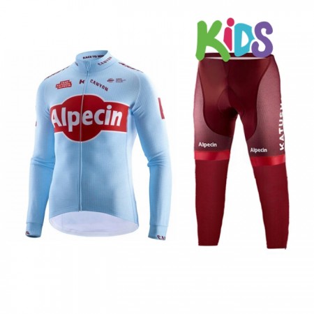 Tenue Maillot M/L + Collant Long 2019 Team Katusha Alpecin Enfant N001